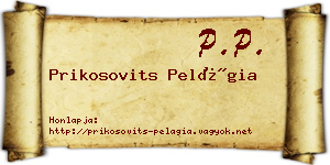 Prikosovits Pelágia névjegykártya